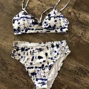 High rise bikini bathing suit